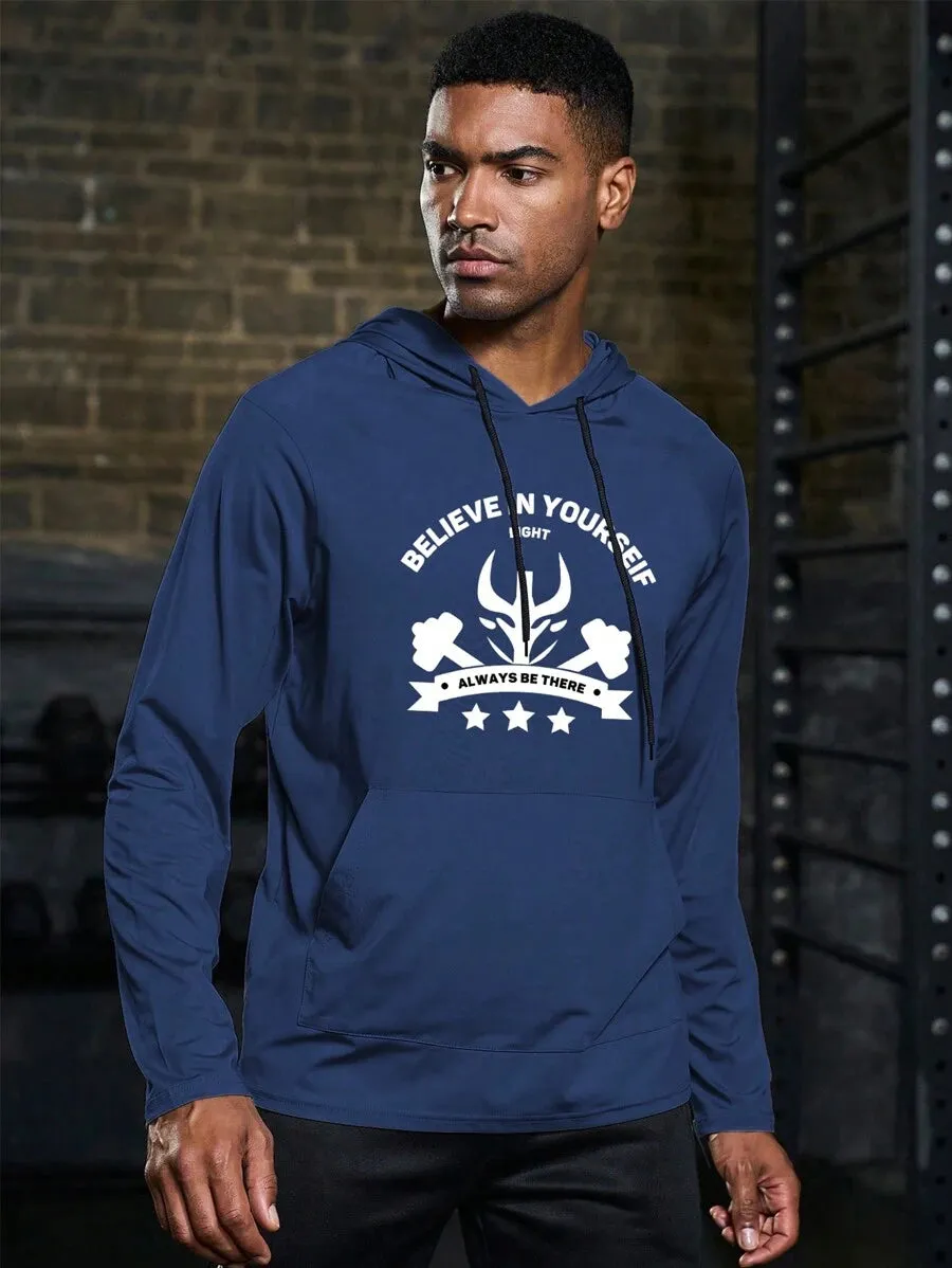 11023 1t-006 Sudadera Con Capucha De Hombre Con Estampado