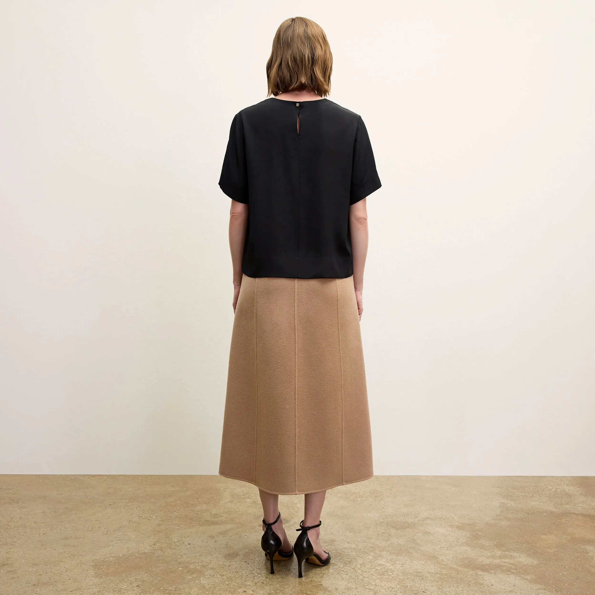 Annika Tee - Washable Silk :: Black