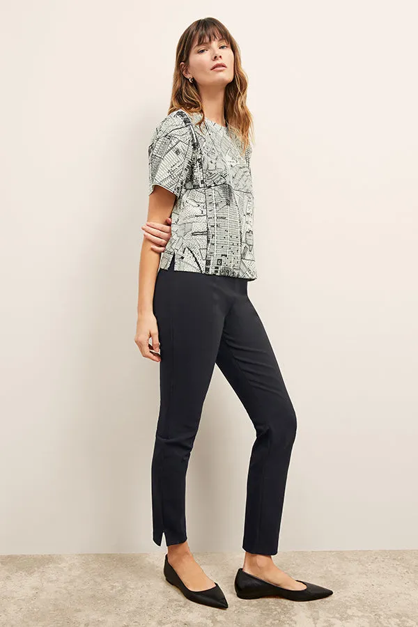 Annika Tee - Washable Silk :: Borough Print