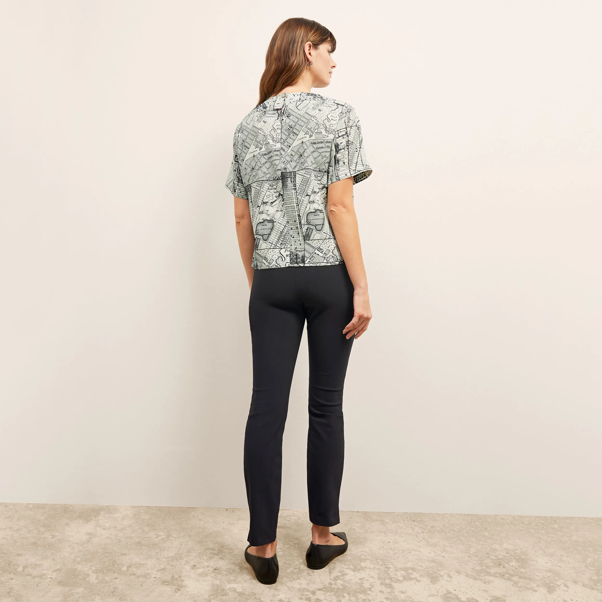 Annika Tee - Washable Silk :: Borough Print
