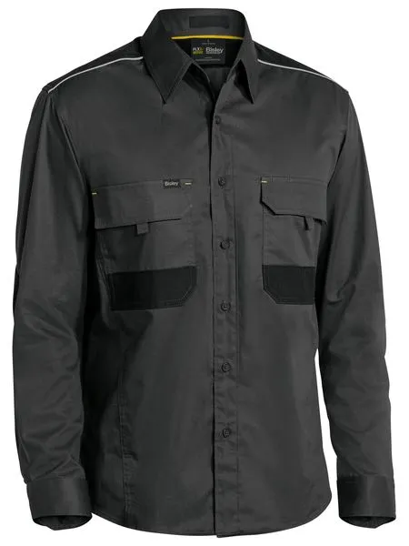 Bisley Flex & Move™ Mechanical Stretch Shirt Long Sleeve-(BS6133)