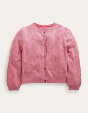 Cotton Cashmere Cardigan-Cameo Pink