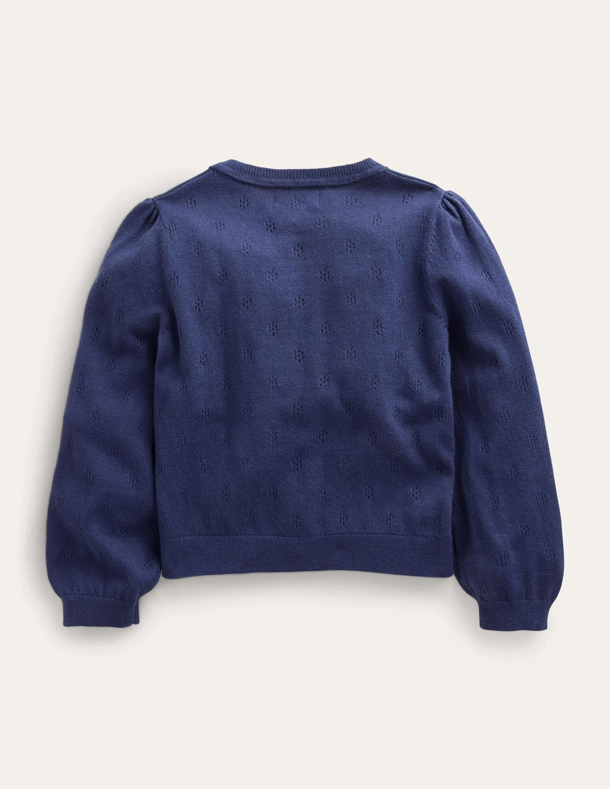 Cotton Cashmere Cardigan-College Navy