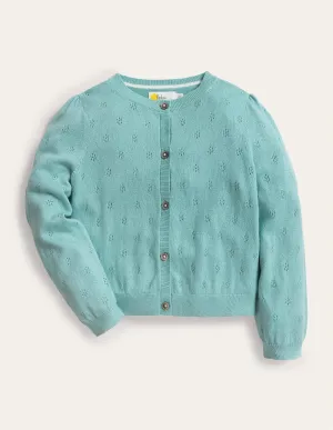 Cotton Cashmere Cardigan-Hot Spring