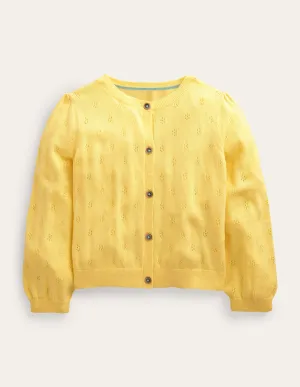 Cotton Cashmere Cardigan-Soft Lemon