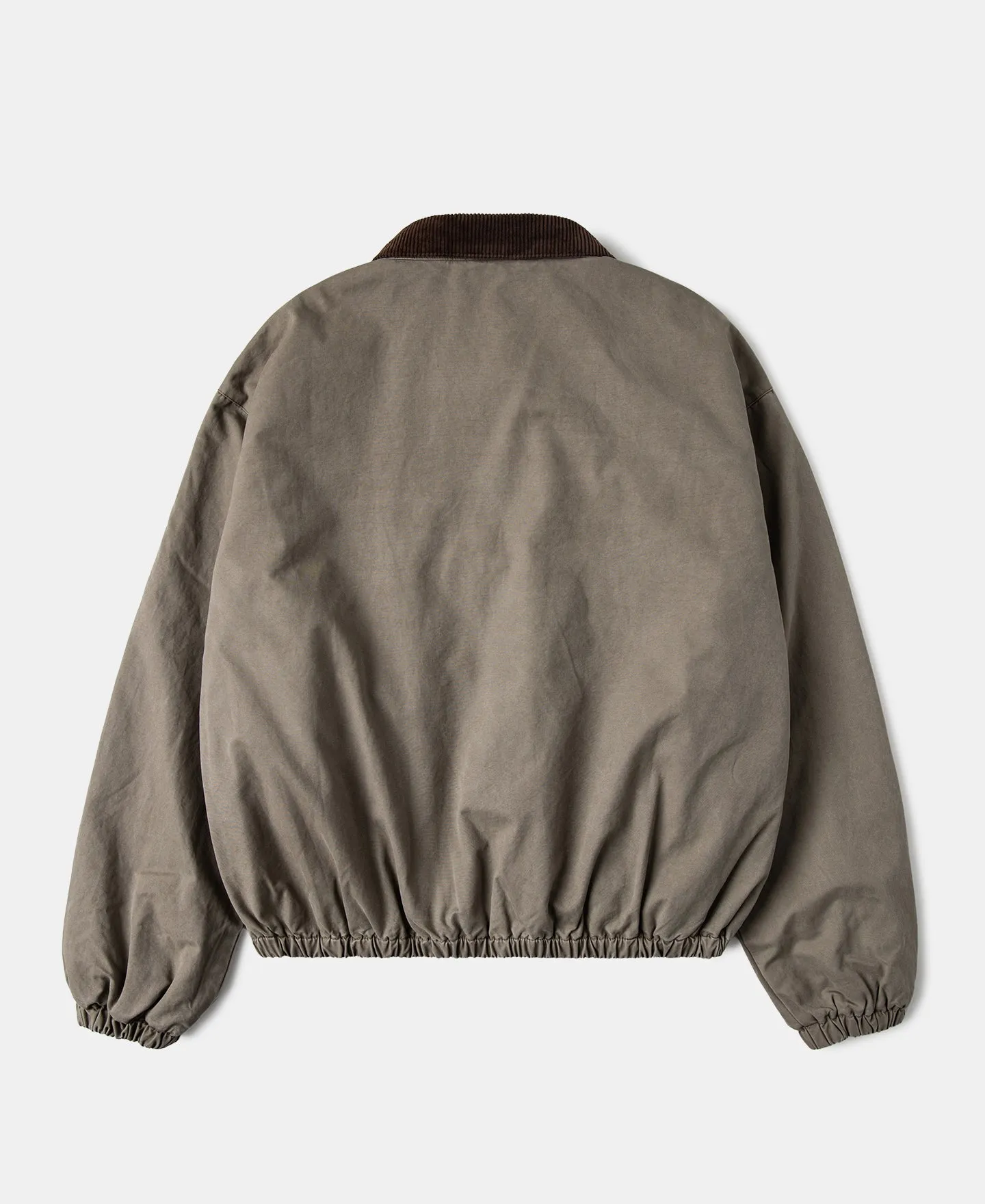Flannel Lined Twill Harrington Jacket - Faded Khaki