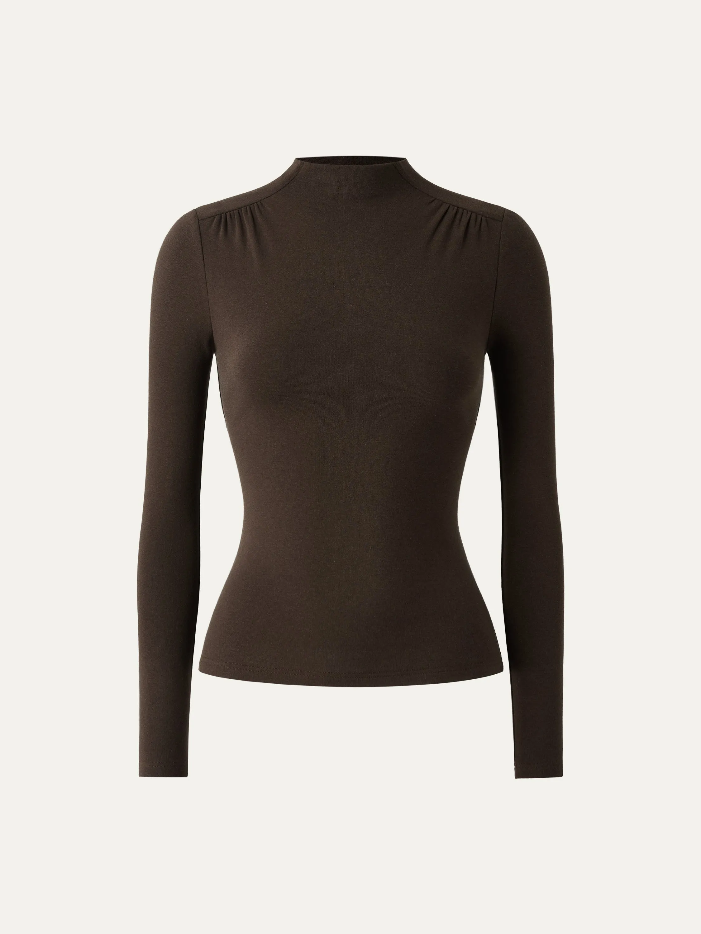 High Neck Ruched Top