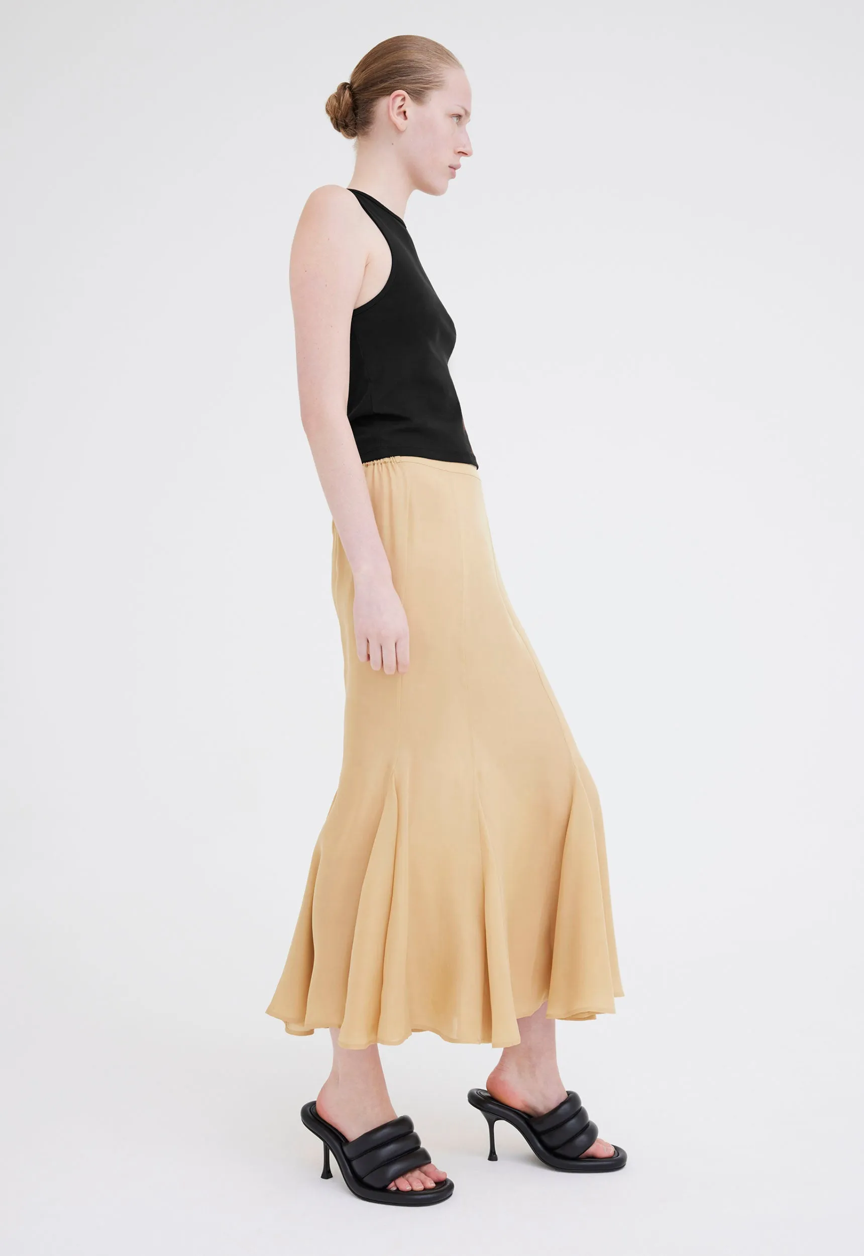 Lewer Silk Skirt - Loom Gold