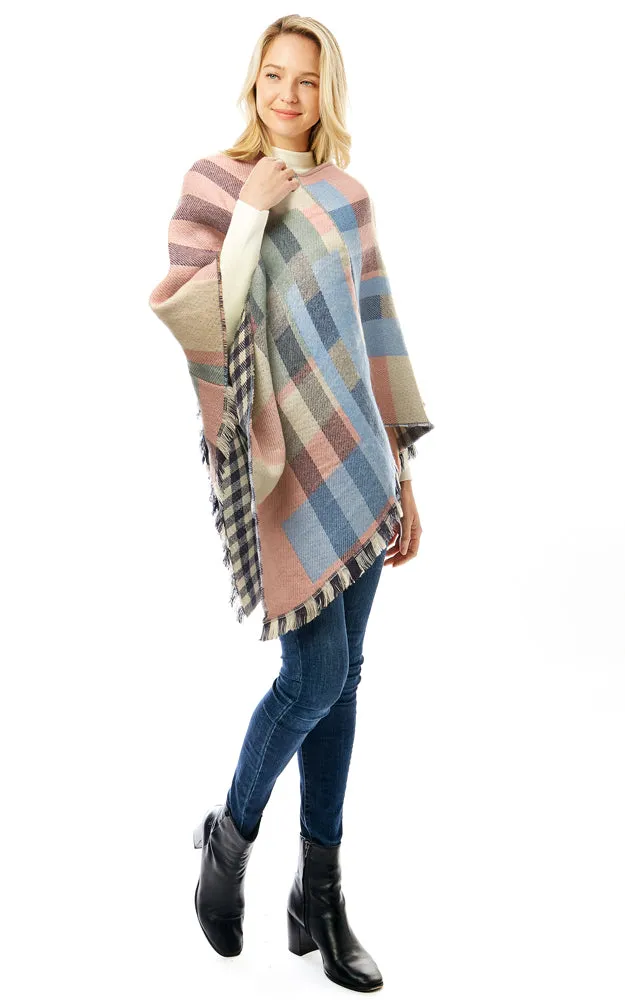 LOF902 Basic Cashmere Blend Poncho