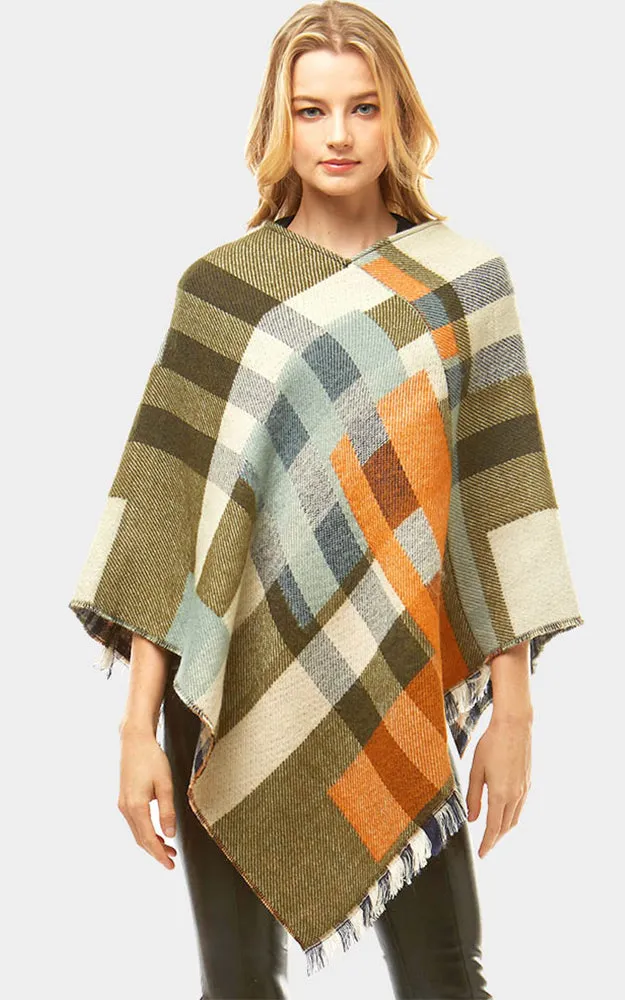 LOF902 Basic Cashmere Blend Poncho