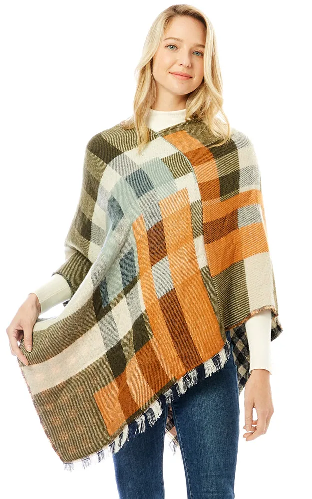 LOF902 Basic Cashmere Blend Poncho