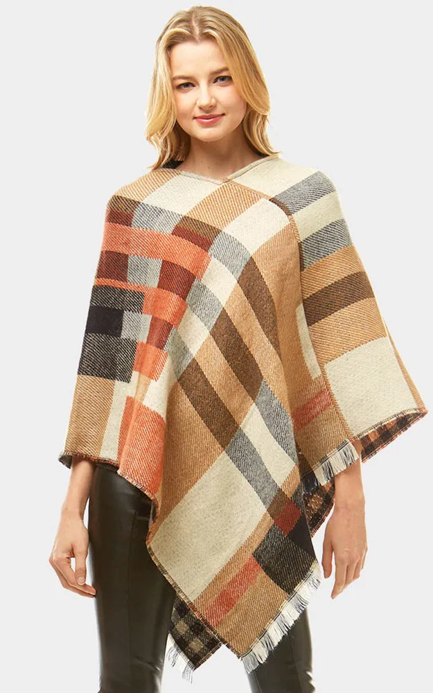 LOF902 Basic Cashmere Blend Poncho