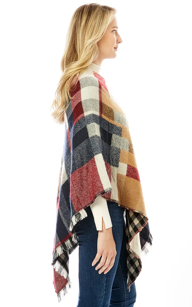LOF902 Basic Cashmere Blend Poncho