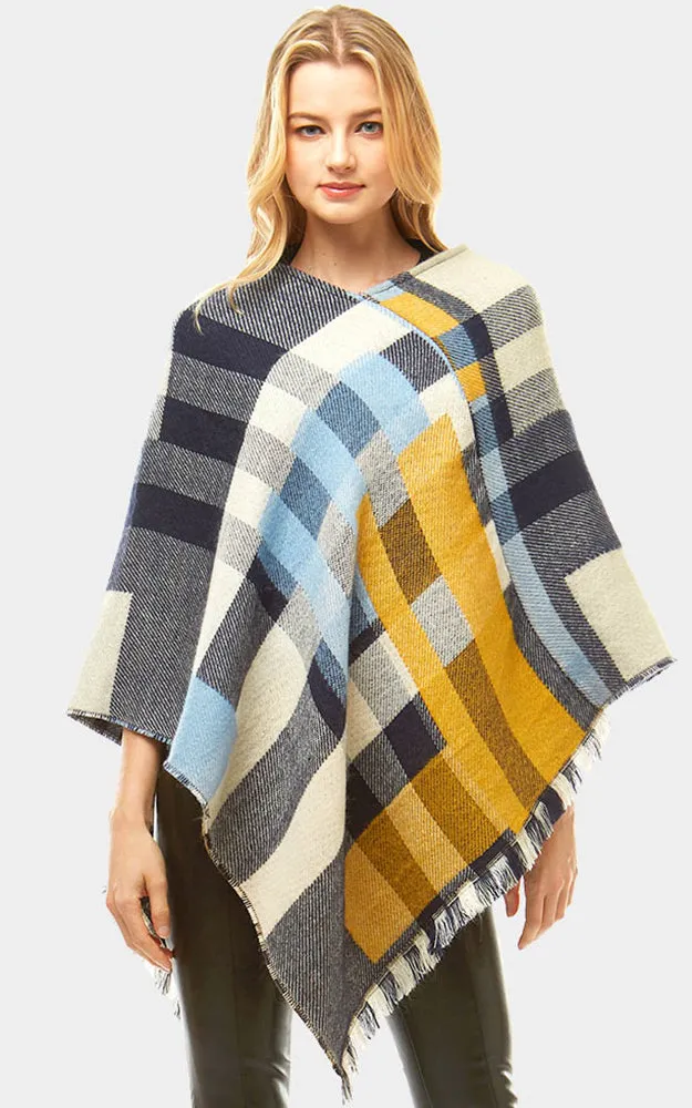 LOF902 Basic Cashmere Blend Poncho