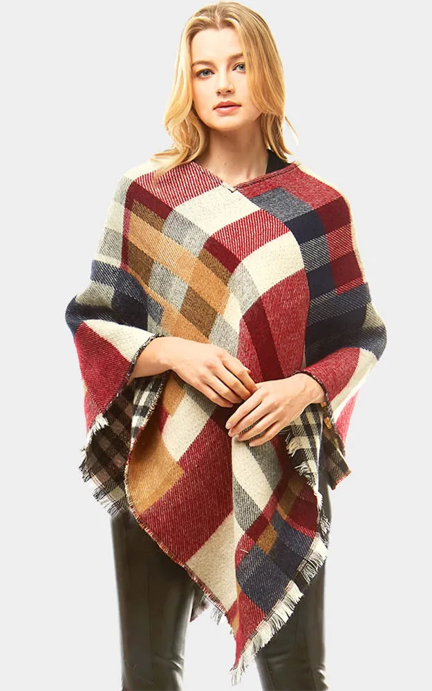 LOF902 Basic Cashmere Blend Poncho