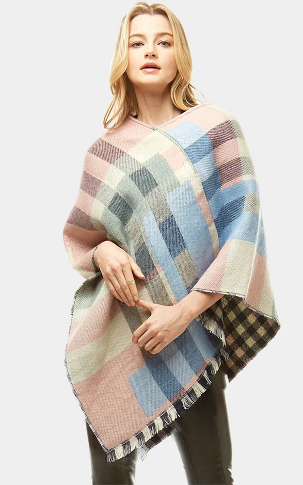 LOF902 Basic Cashmere Blend Poncho