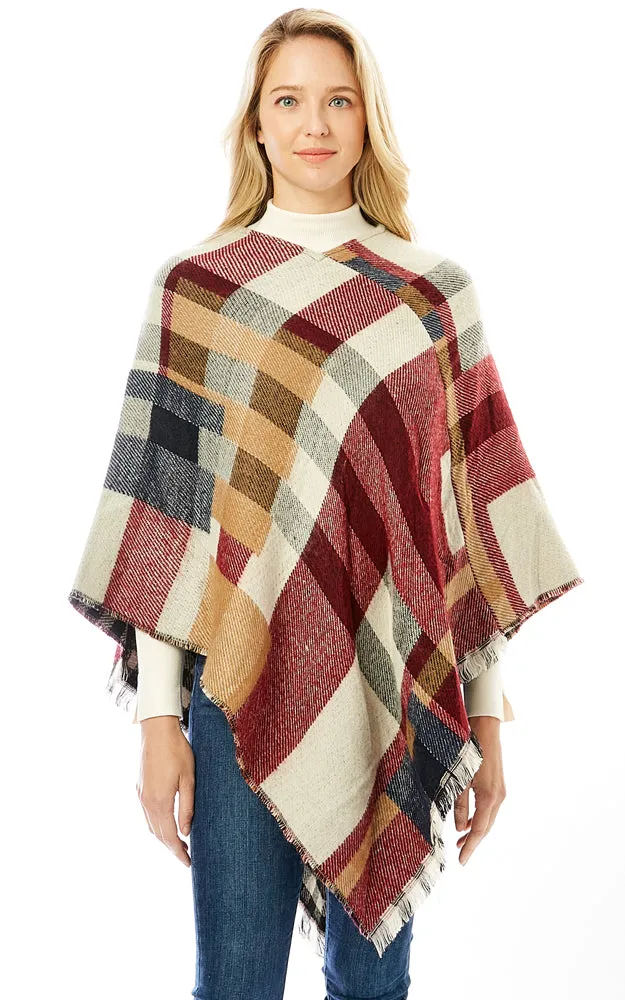 LOF902 Basic Cashmere Blend Poncho