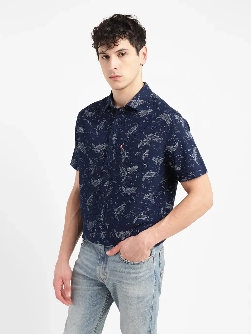 Men's Conversational Slim Fit Shirt