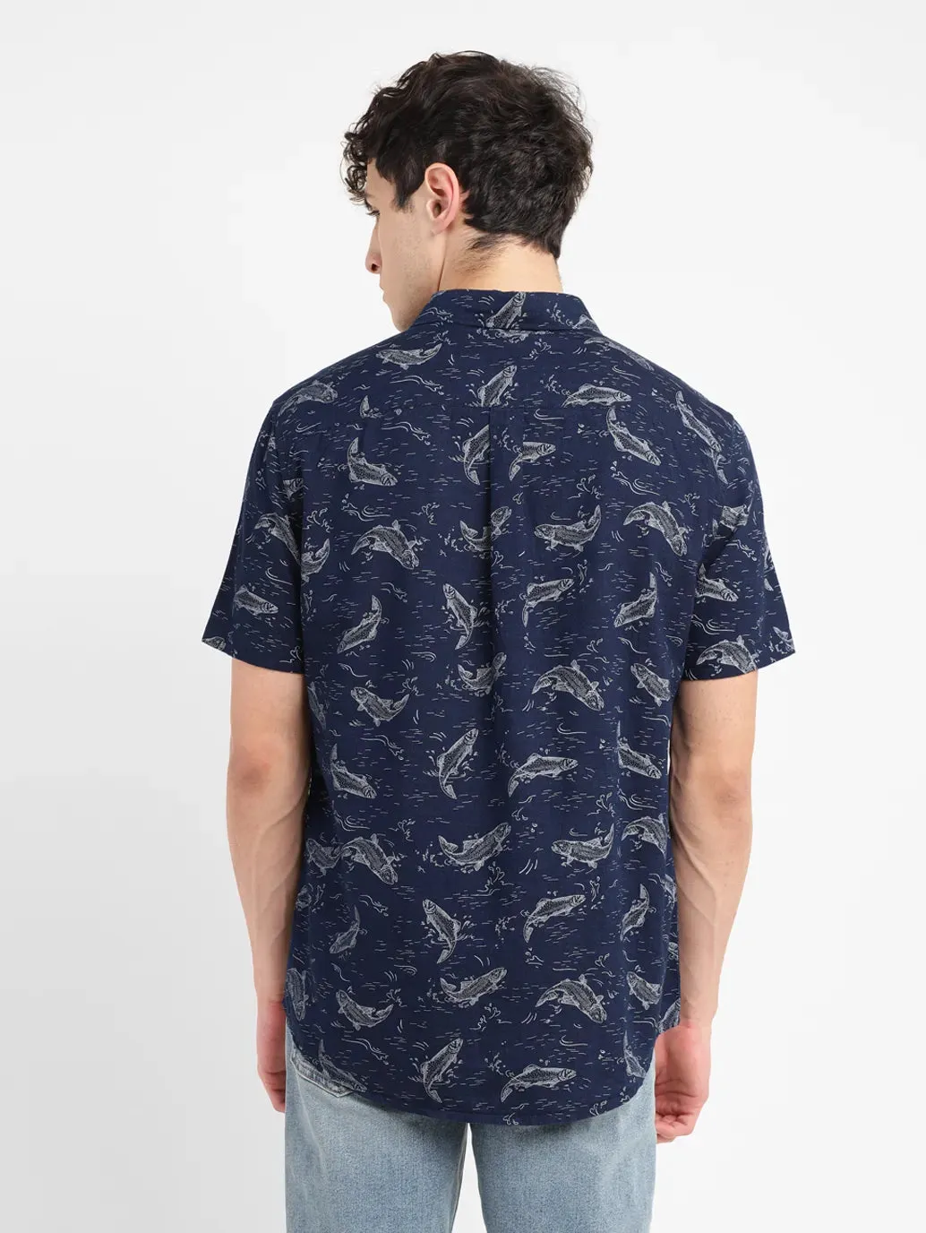 Men's Conversational Slim Fit Shirt