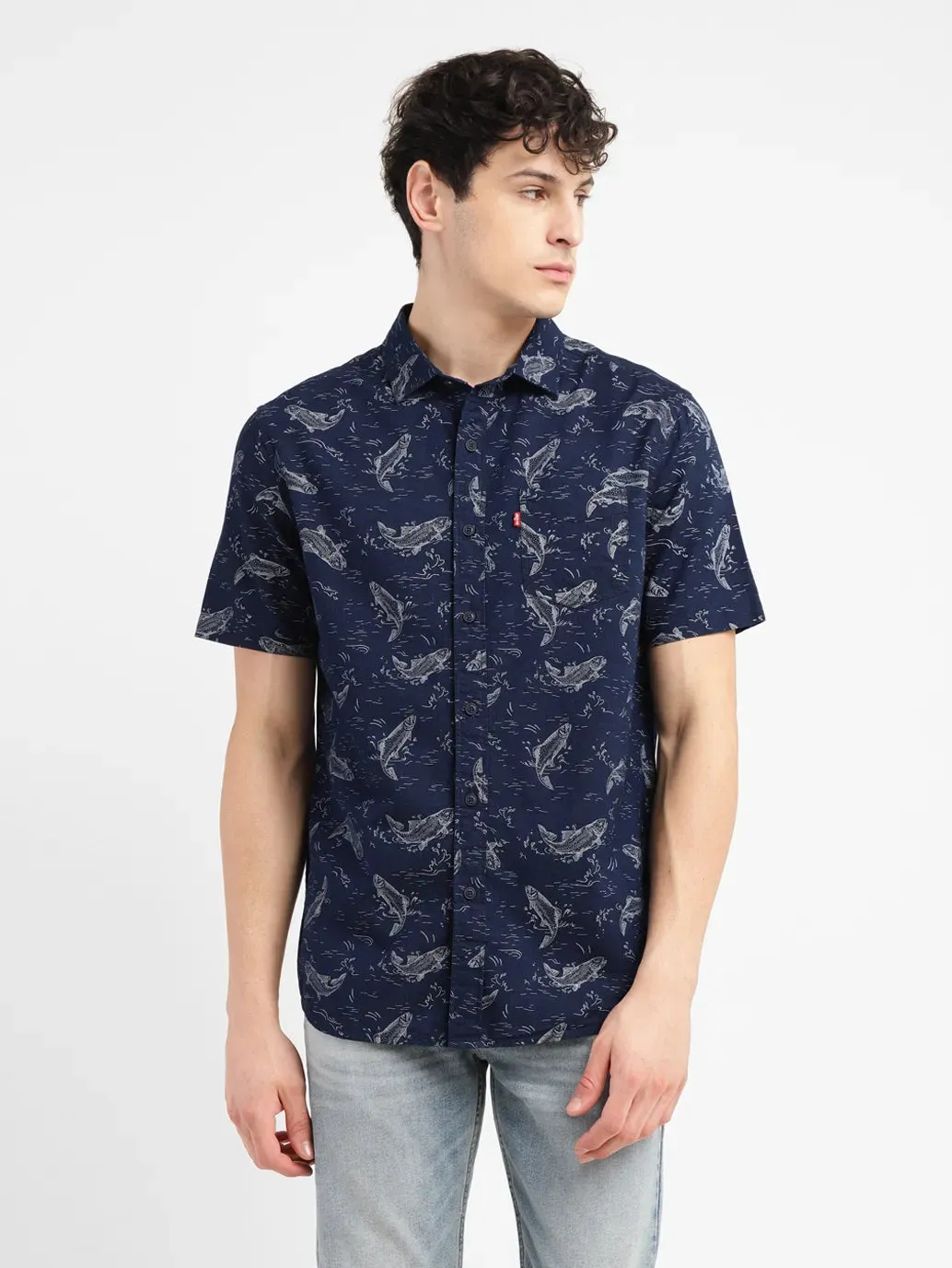 Men's Conversational Slim Fit Shirt