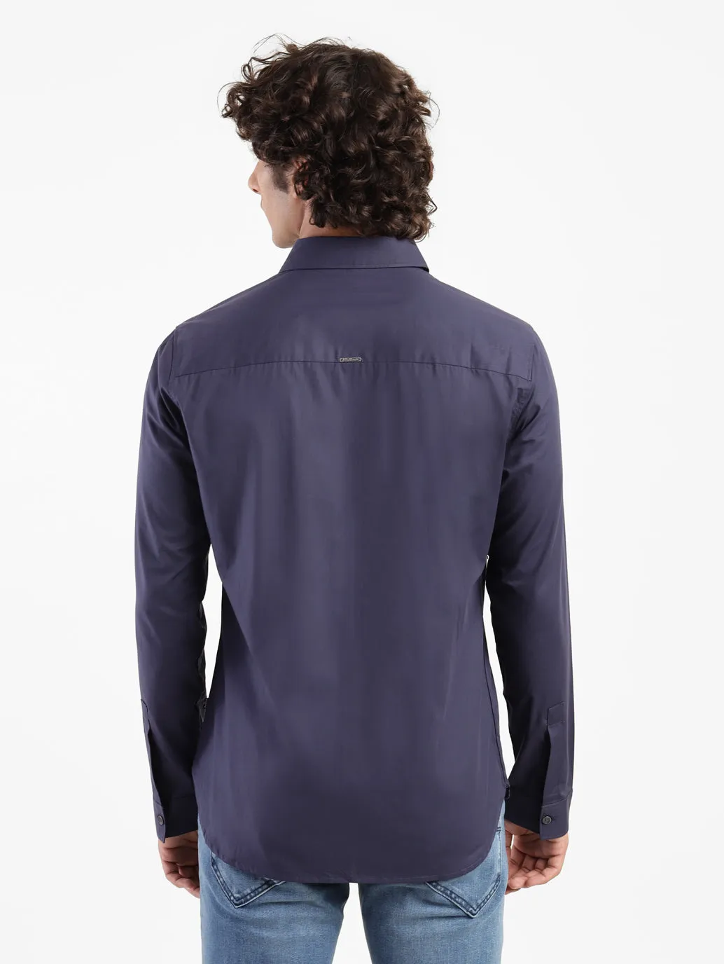 Men's Solid Spread Slim Fit Shirt