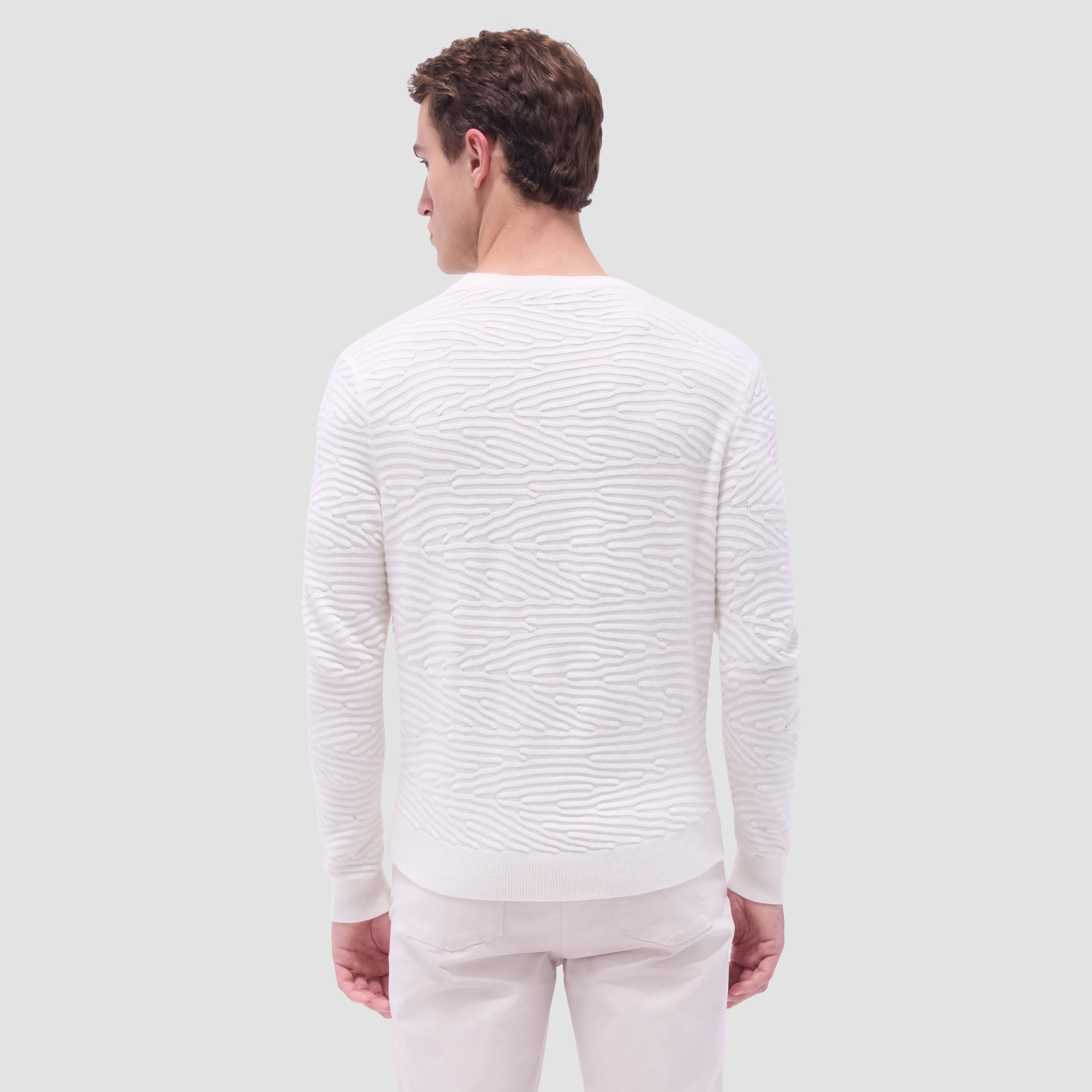 Texture Stitch Crew Neck Sweater