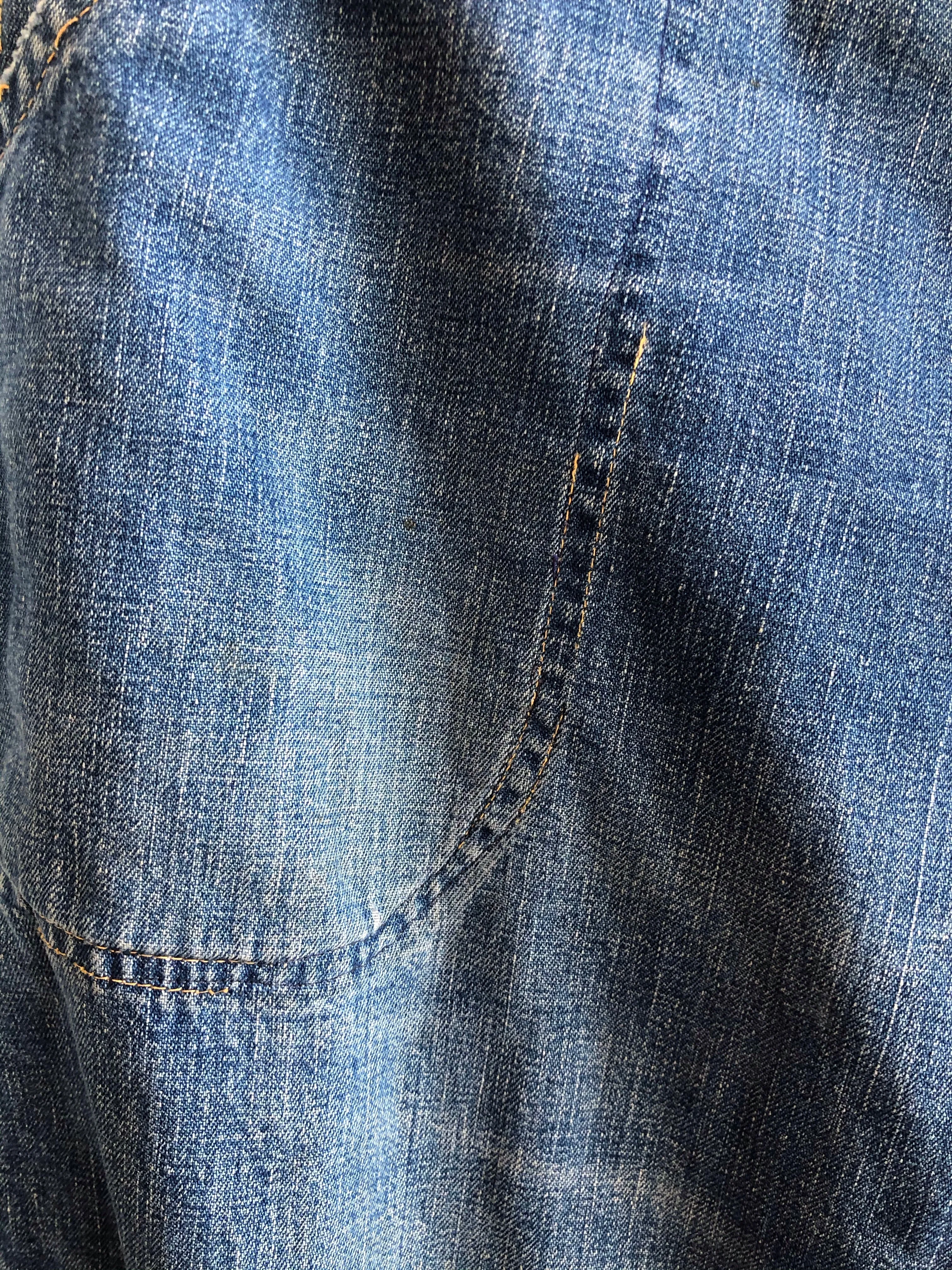 Vintage 1940/1950s Crown Flannel-Lined Side Zip Jeans