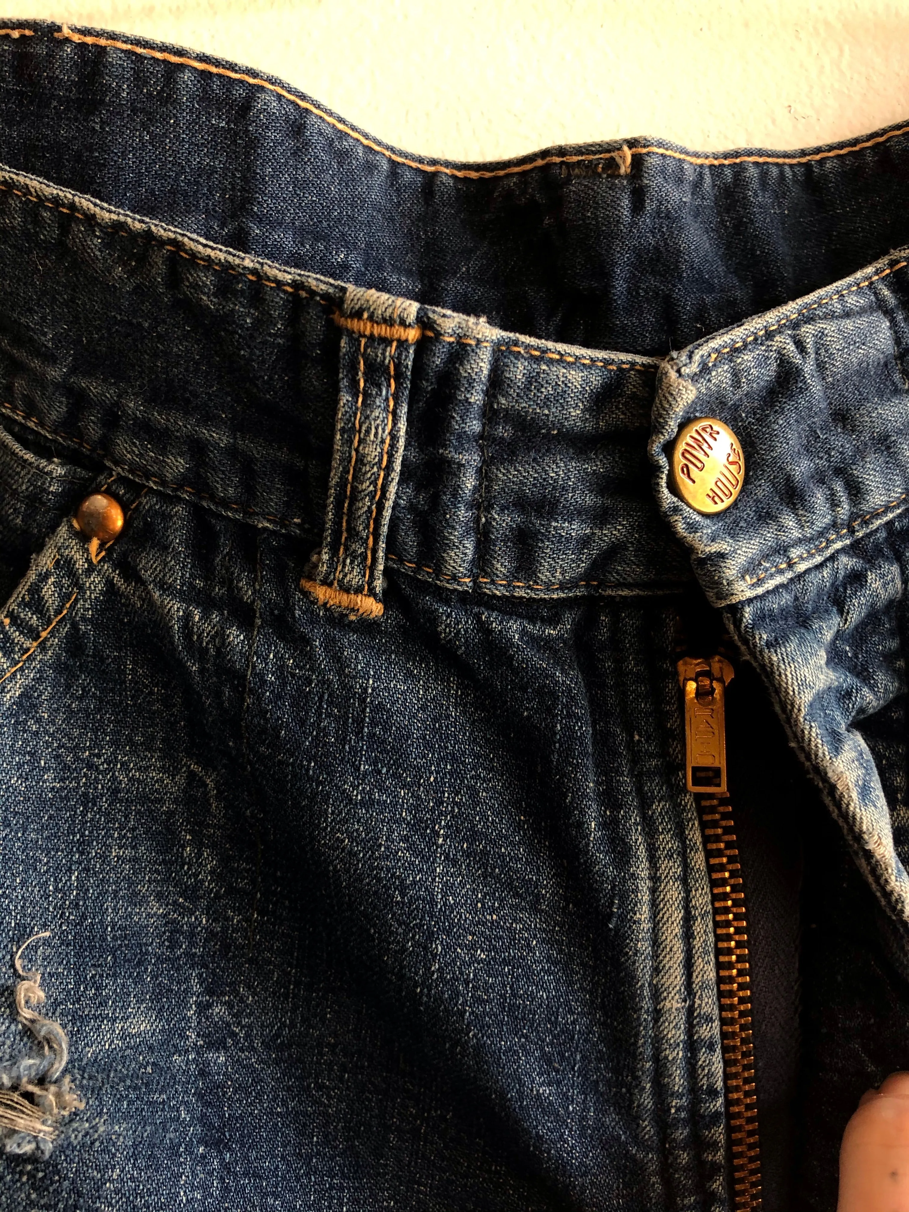 Vintage 1950s PowrHouse Flannel-Lined Denim Carpenter Jeans