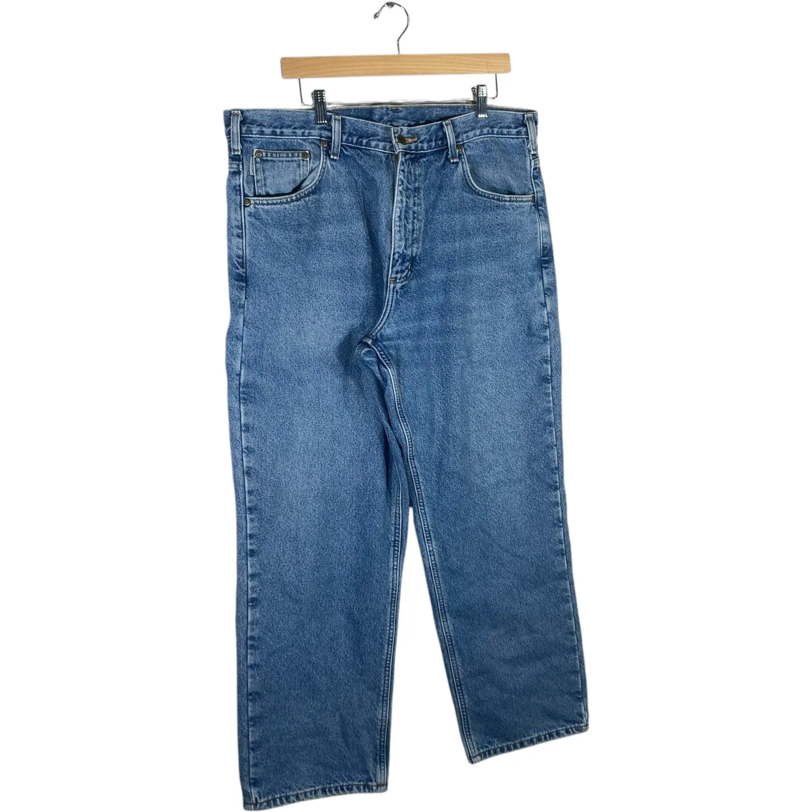 Vintage Carhartt Flannel Lined Denim Jeans Men's 38x30